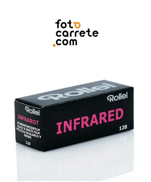 Carrete de fotografía Rollei Infrared formato 120 blanco y negro en Fotocarrete