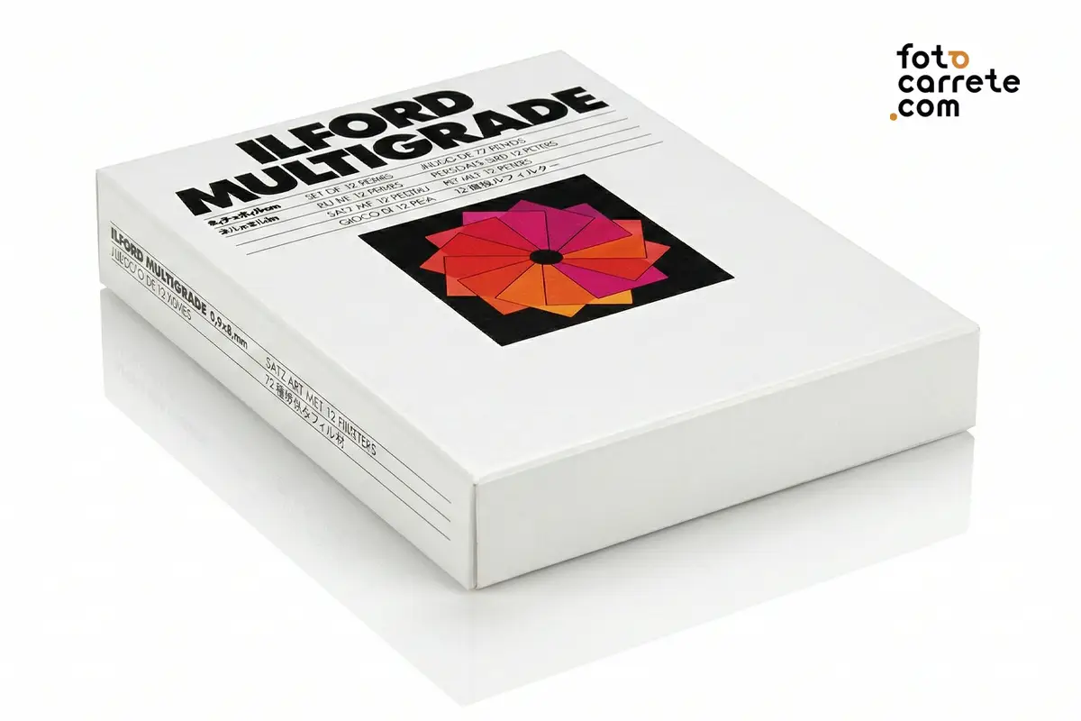 Caja de juego de 12 filtros Ilford Multigrade tamaño 8,9x8,9cm