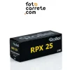 Película fotográfica Rollei RPX 25 formato 120 blanco y negro