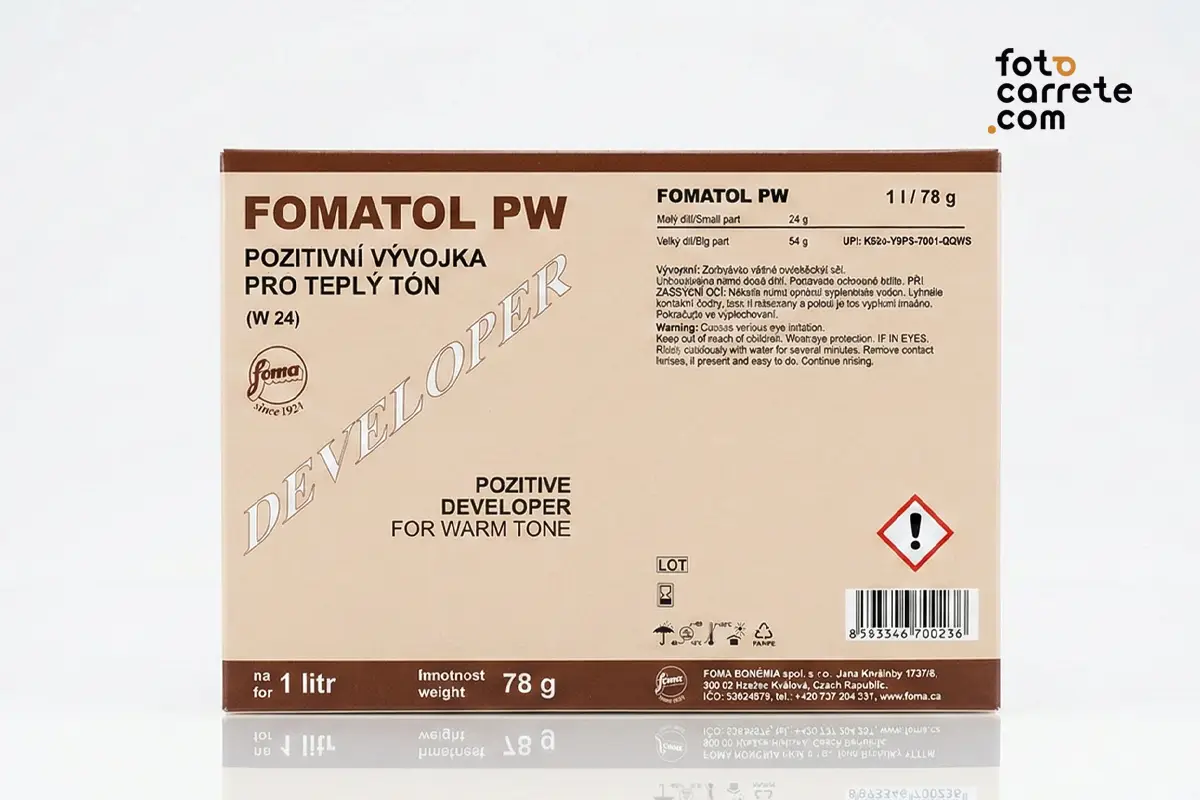 Caja de revelador positivo de tono cálido Foma Fomatol PW para 1 litro