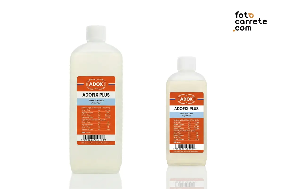 Botellas de fijador rápido Adox Adofix Plus de 1000ml y 500ml