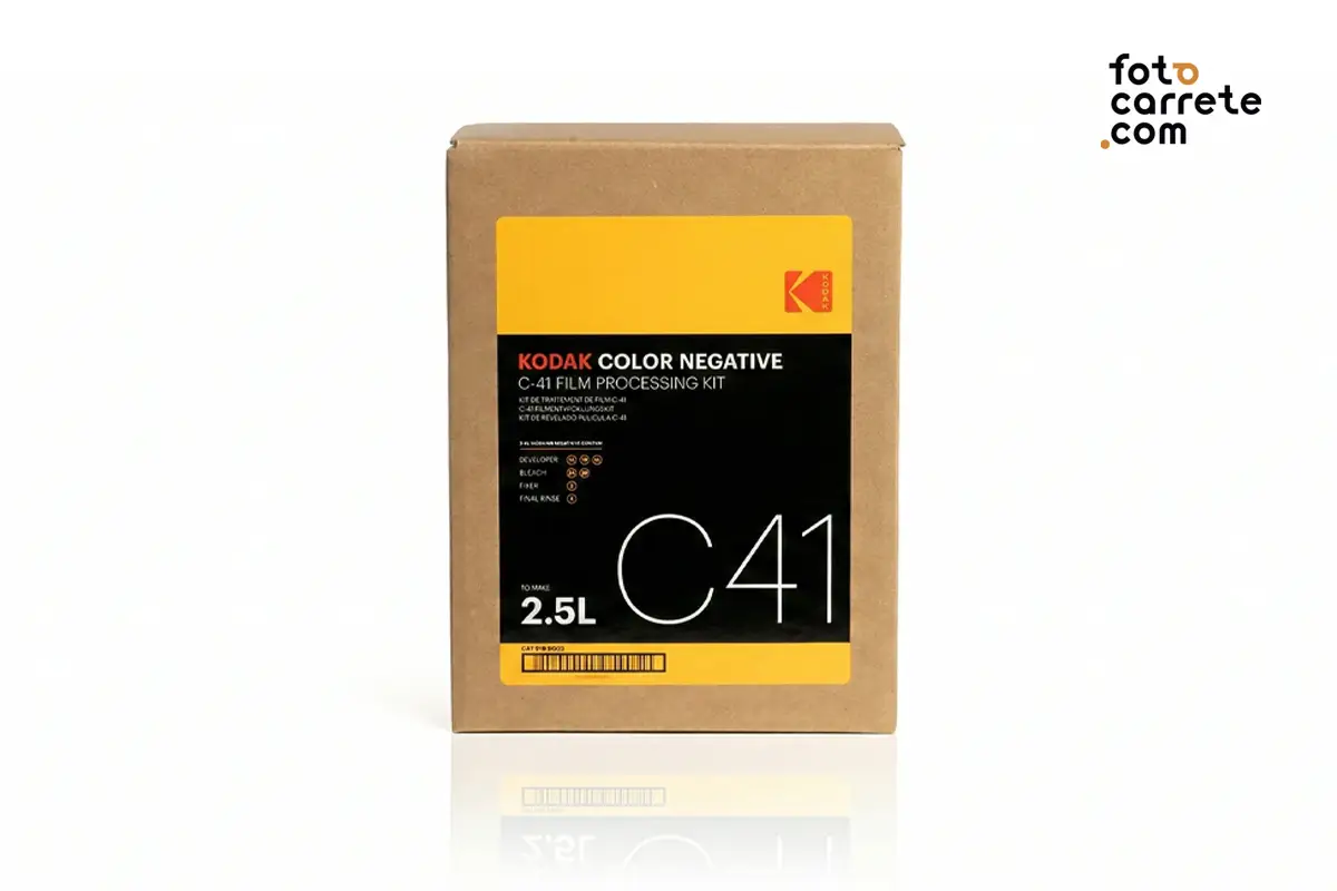 Embalaje del kit de revelado Kodak Color Negative C-41 de 2.5L