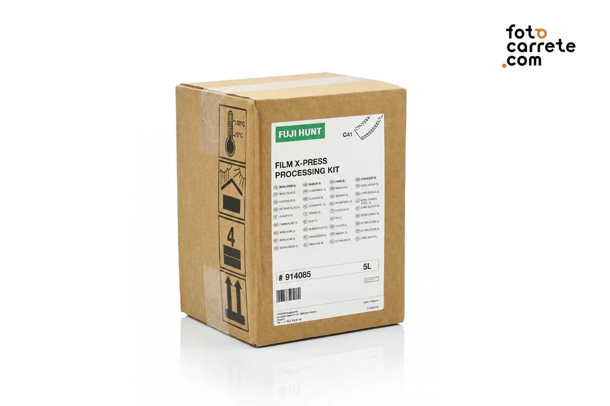 Embalaje del kit de procesamiento C41 Fuji Hunt Film X-Press de 5 litros