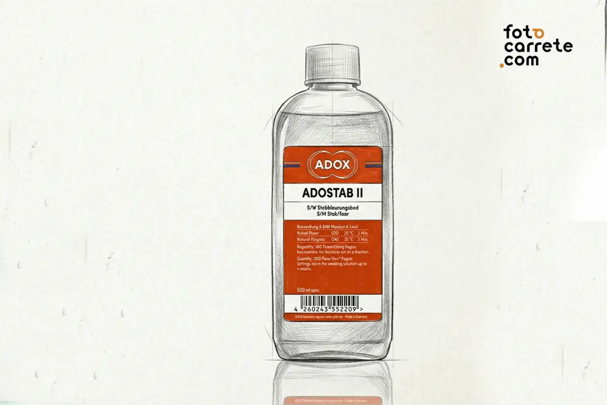 Ilustración de botella de estabilizador Adox Adostab II 500ml