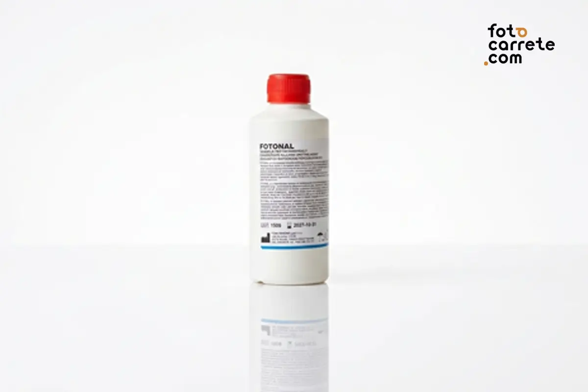 Botella trasera de Foma Fotonal mostrando instrucciones