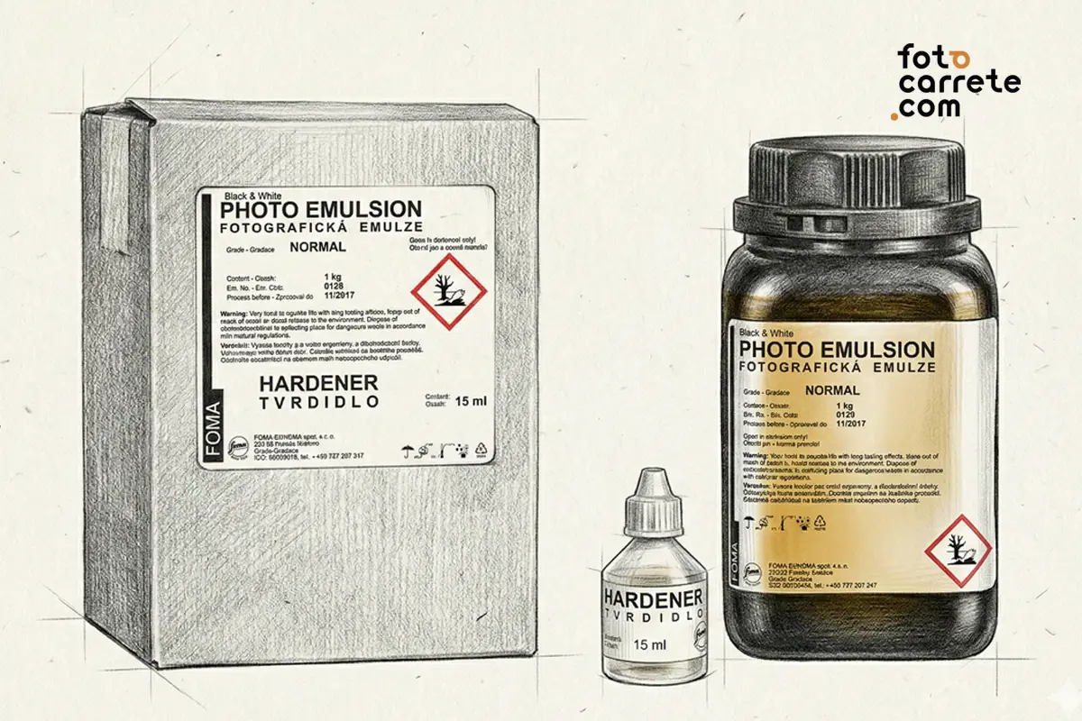Boceto del kit de emulsión líquida Foma Photo Emulsion 1kg