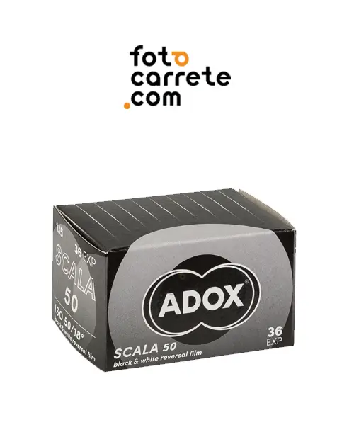 Rollo de película analógica en blanco y negro Adox Scala 50