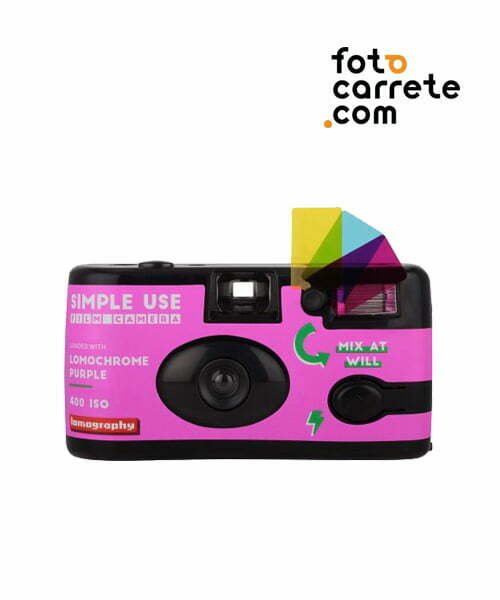 1829 FotoCarrete - Cámara Reutilizable Simple Use Lomochrome Purple al mejor precio carrete 35mm color camara analogica de usar y tirar