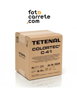 Caja del Kit de revelado color Tetenal Colortec C-41 para 2.5 litros.
