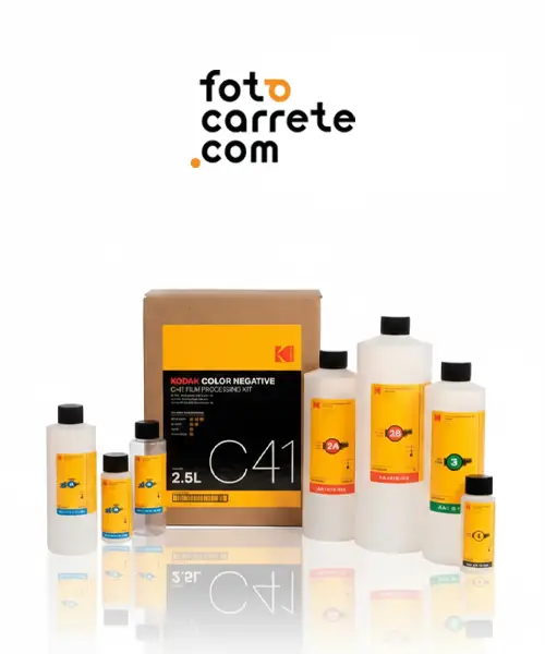 Kit de revelado Kodak C-41 para película negativo color con químicos 2,5L