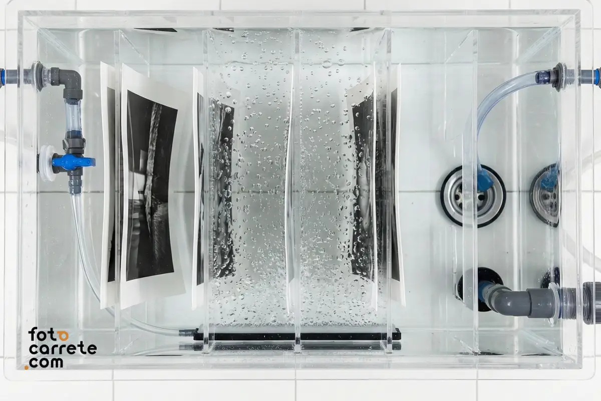 Lavado de archivo de copias baritadas Fomabrom 18x24.