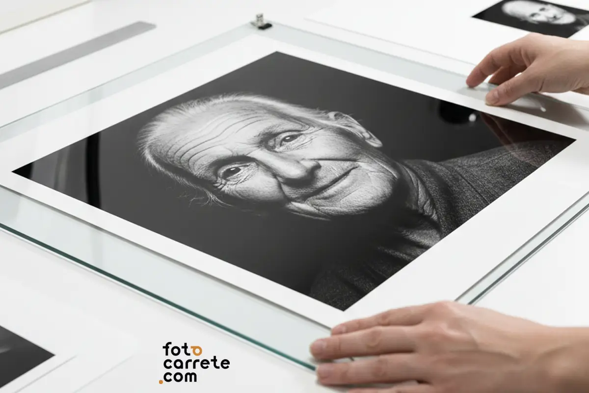 FotoCarrete Fomaspeed Variant RC fotografia terminada brillo sobre cristal para enmarcar blanco y negro positivar