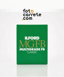 Logotipo de Ilford Multigrade FB Warmtone, papel fotográfico de base de fibra con sensibilidad variable.