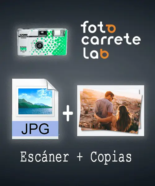 FotoCarrete Revelado blanco y negro negativos digital copias 10x15 120 camara desechable