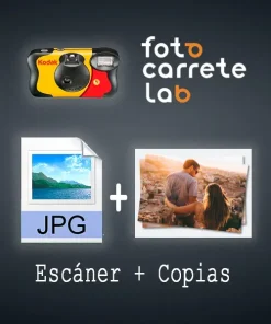 FotoCarrete Revelado color c41 negativos digital copias 10x15 120 camara desechable