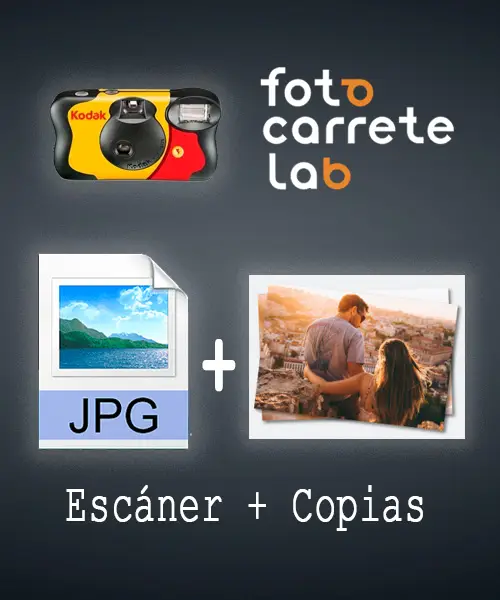 FotoCarrete Revelado color c41 negativos digital copias 10x15 120 camara desechable