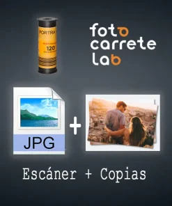 FotoCarrete Revelado color c41 negativos digital copias 10x15 120 formato medio jpg