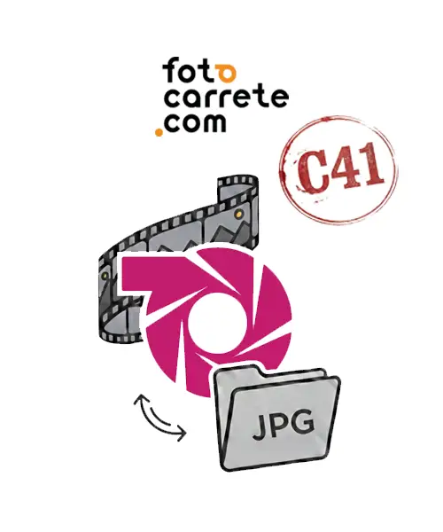 FotoCarrete Revelado color c41 solo negativo digitalizacion jpg