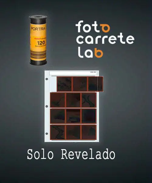 FotoCarrete Revelado color c41 solo revelado negativos formato medio 120