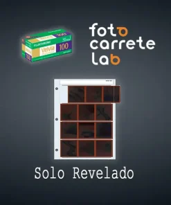 FotoCarrete Revelado diapositiva e6 solo revelado negativos formato medio 120