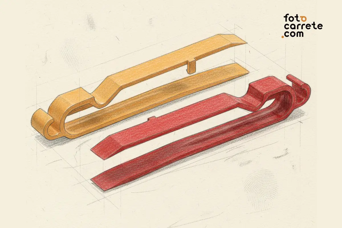 Ilustración de pinzas de colores para cubetas de revelado