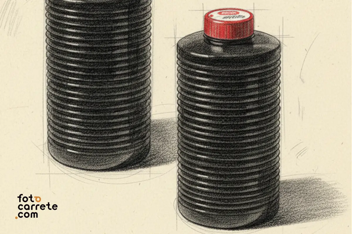 Botellas de fuelle negras acordeón para eliminar el aire y conservar químicos.