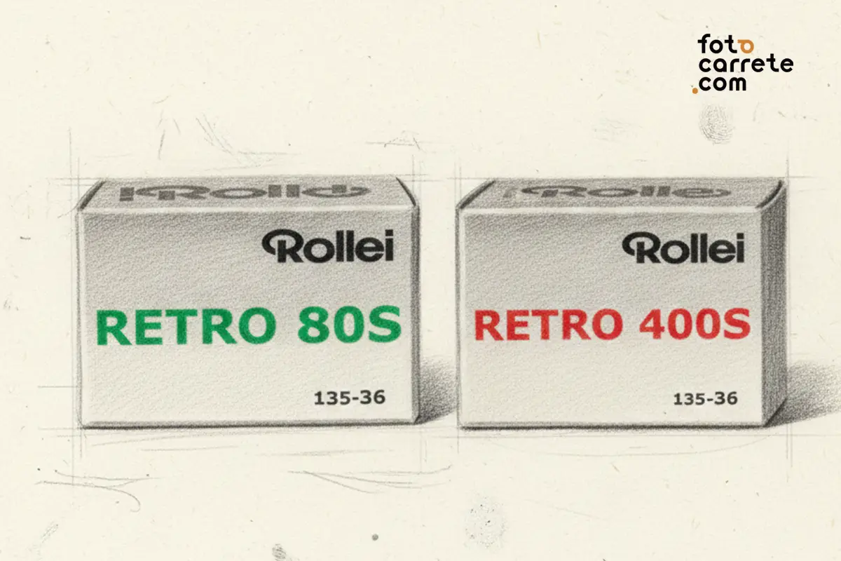 Carretes Rollei Retro 80S y 400S en blanco y negro formato 35mm