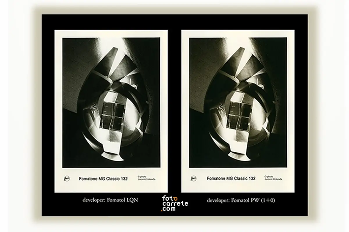 Comparativa de revelado fotográfico con Fomatol LQN y Fomatol PW