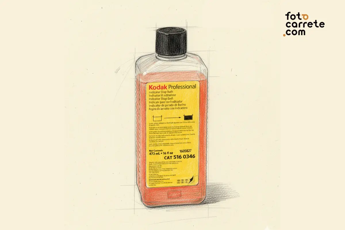 Ilustración de baño de paro Kodak Professional Indicator 472ml