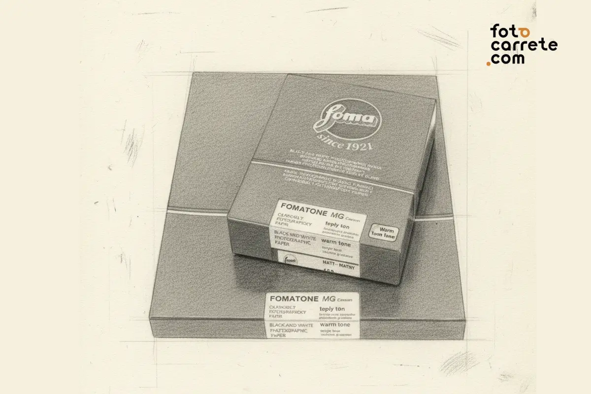 Dibujo de cajas de papel fotográfico Foma Fomatone MG