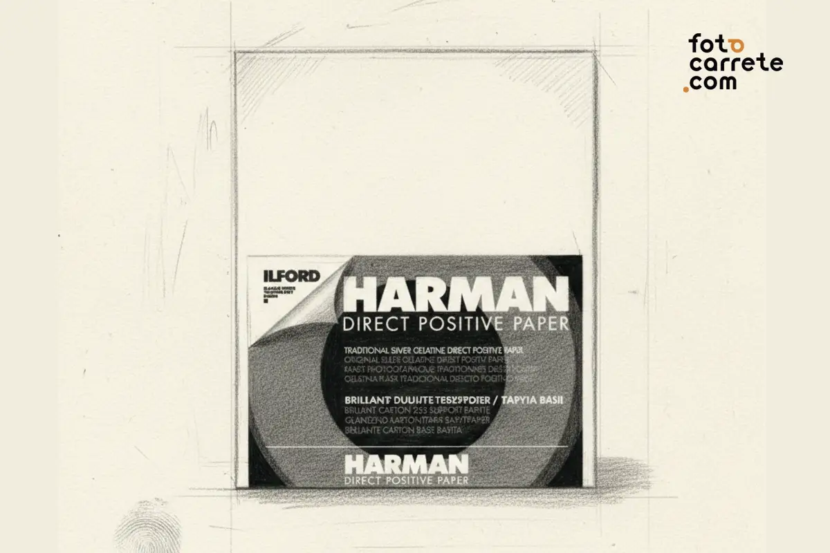 Ilustración de caja de papel fotográfico Harman Direct Positive Paper