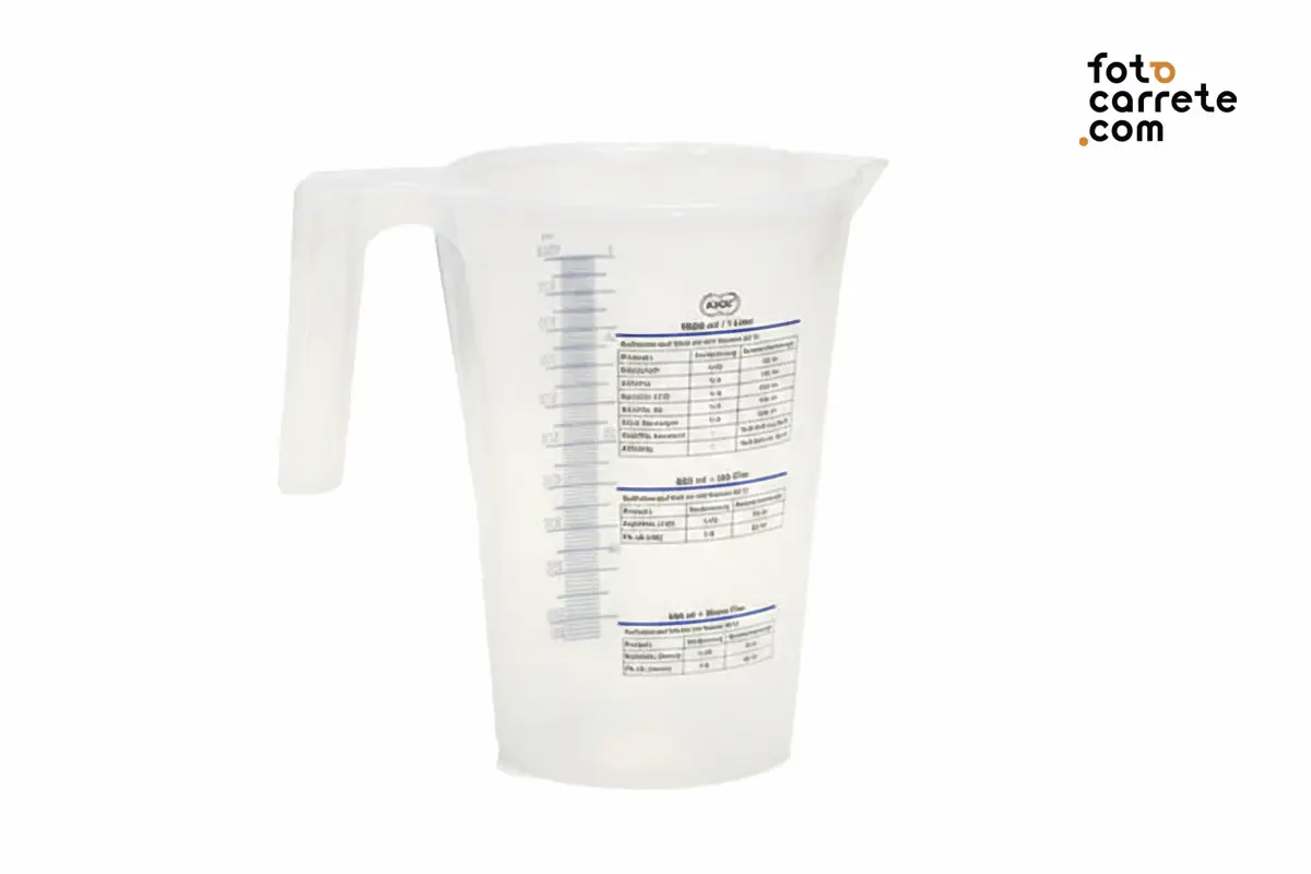 Jarra medidora Adox de 1000ml transparente para mezclas químicas