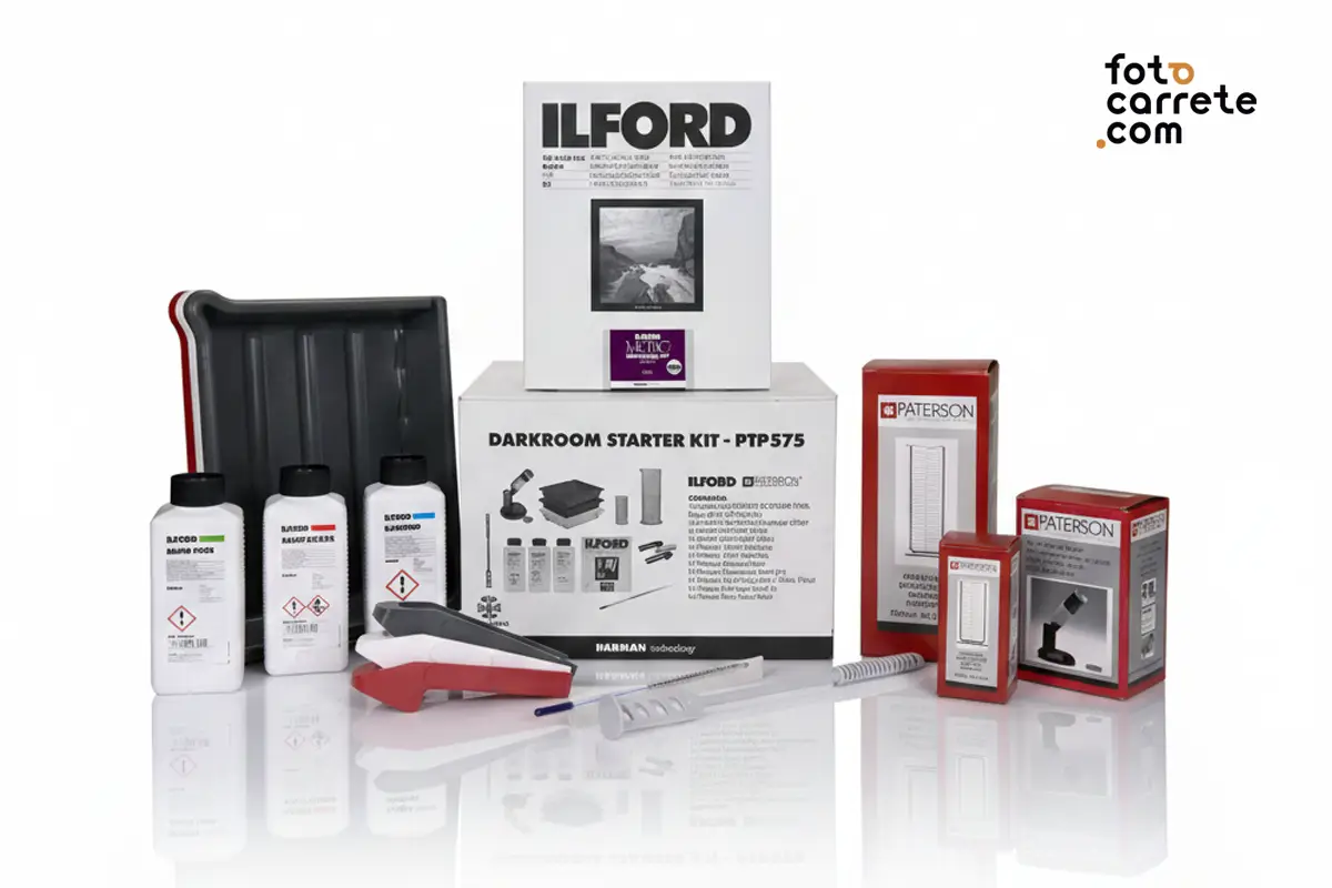Kit de iniciación al cuarto oscuro Paterson e Ilford PTP575 completo