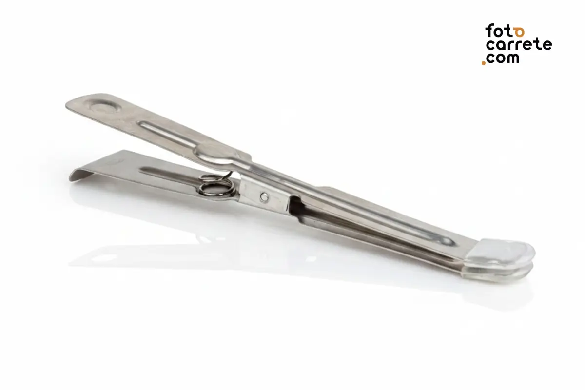 Pinza de acero inoxidable para tender y secar película fotográfica
