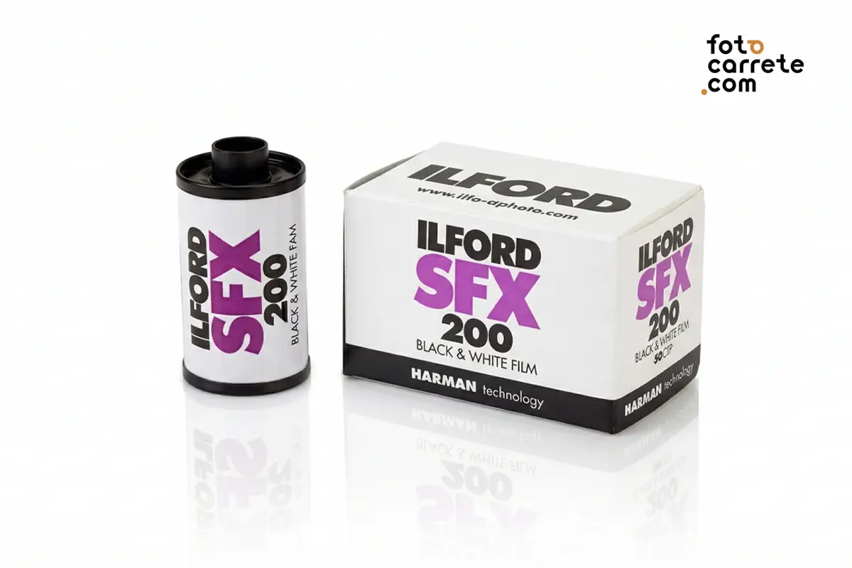 Carrete y caja película Ilford SFX 200 35mm
