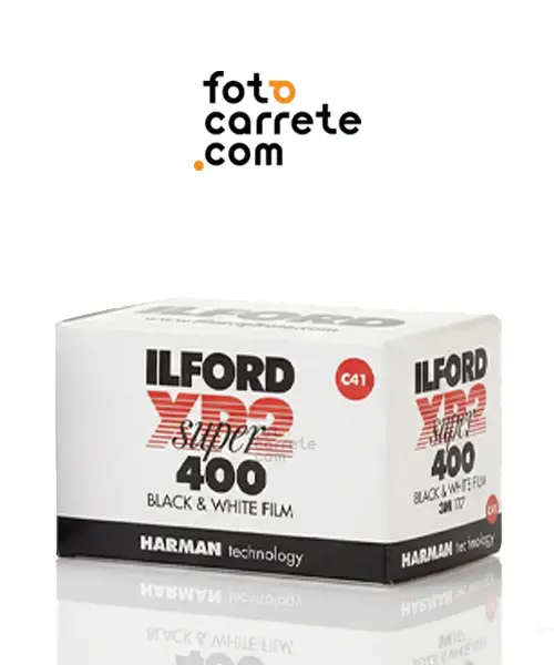 Caja del carrete Ilford XP2 Super 400 para revelado C41