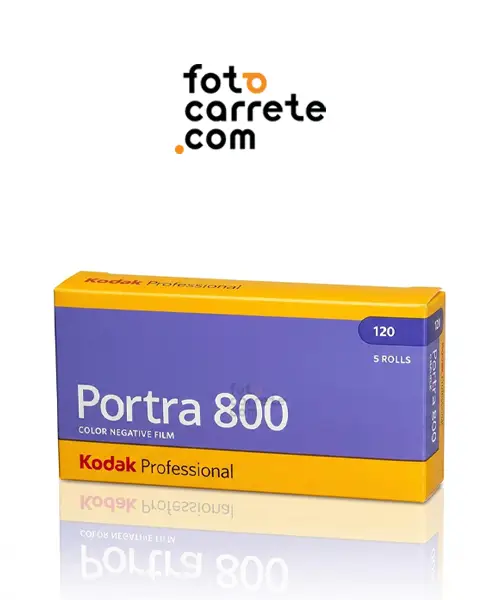 Pack de 5 carretes de alta sensibilidad Kodak Portra 800 formato 120.