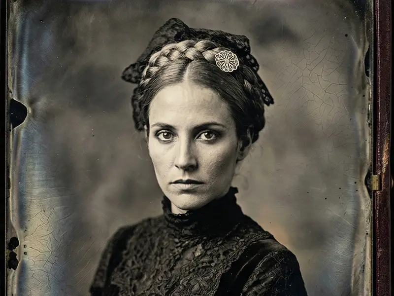 Retrato clásico utilizando una técnica fotográfica del siglo XIX