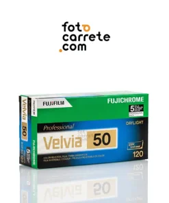 Pack de 5 carretes Fujichrome Velvia 100 Professional formato 120