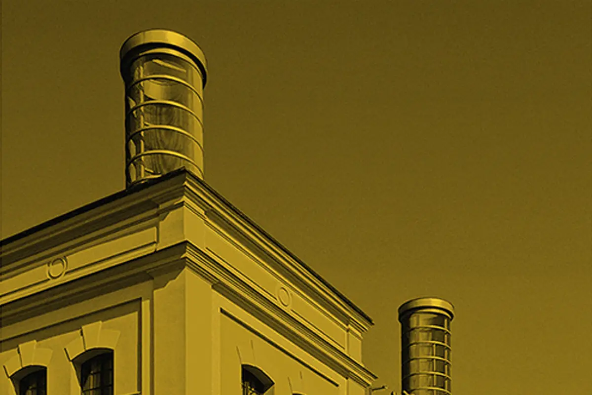 Fotografía arquitectónica de un edificio con torres de cristal impresa en papel Fomapastel yellow.