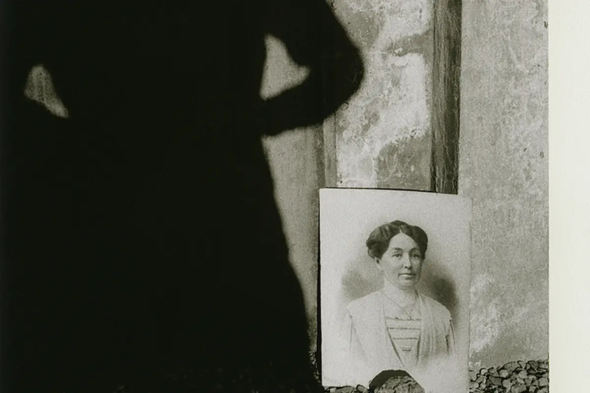 Fotografía con silueta y retrato antiguo impresa sobre papel Fomabrom 132.